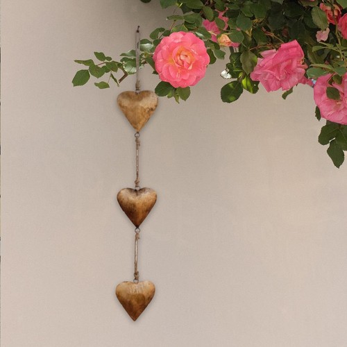 Metal heart wall hanging art - metal,