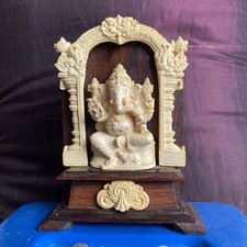 Vintage  Ganesh Statue Hindu God Elepghant Temple Ornament
