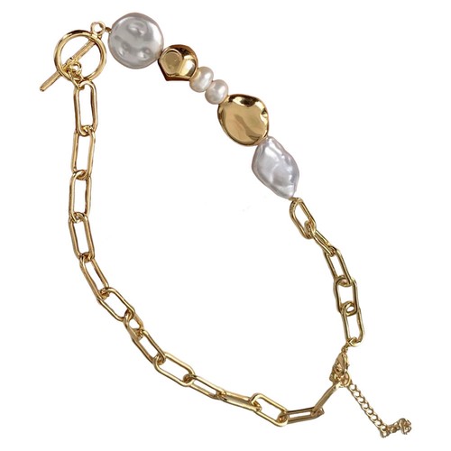 Dainty necklace chunky - chunky, pearl