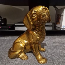 Vintage brass labrador - brass,