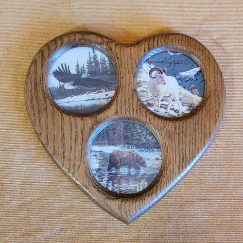 Vintage oak wood heart shaped - vintage,