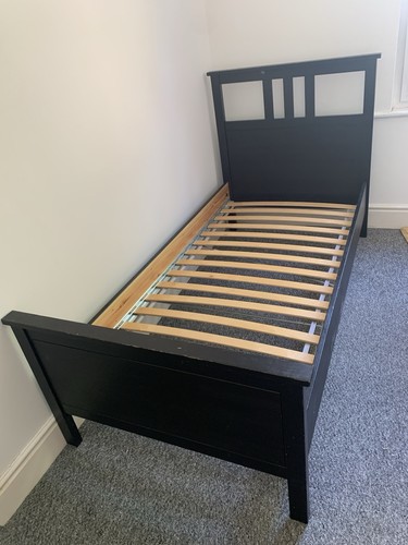 Ikea black single hemnes bed - ikea,