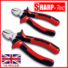 Sharp-Tec Diagonal Side Cutting Pliers | Wire Cutter | Anti-Slip Electrical Tool