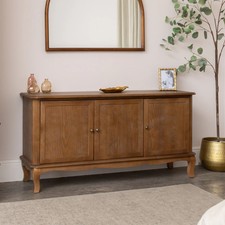 Dark Wooden 3 Door Sideboard -