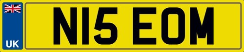 Nice initials number - number, plate