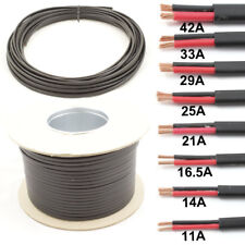 Flat Twin 2 Core Cable 12v 24v Thin Wall Wire -11A 14A 16.5A 21A 25A 29A 33A 42A