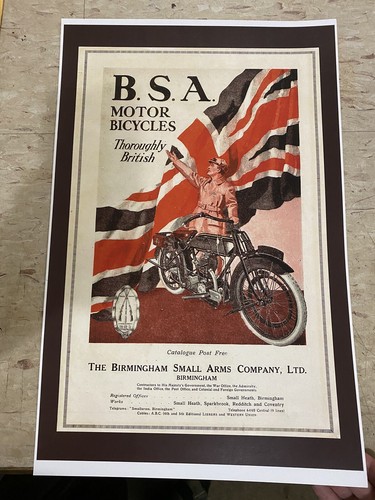 Pre war bsa - pre, poster