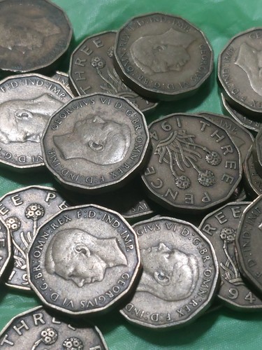 Three pence coins king - coins,