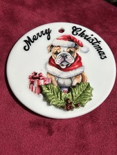 Old English bull dog Christmas