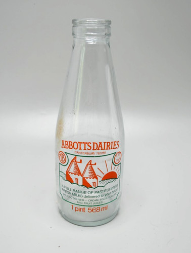 Vintage milk bottle abbotts - vintage,