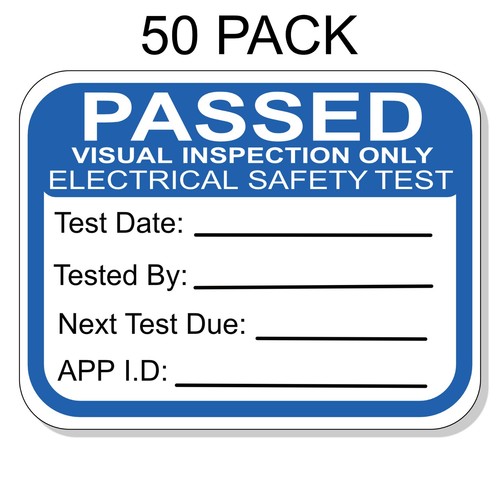 Visual pat test stickers - test,