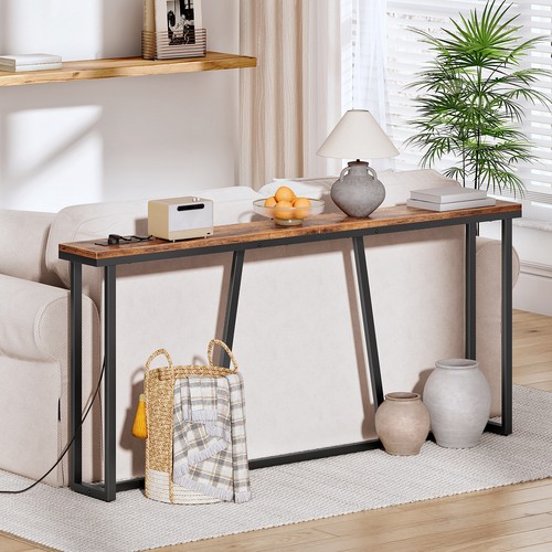 Console table behind sofa - behind,