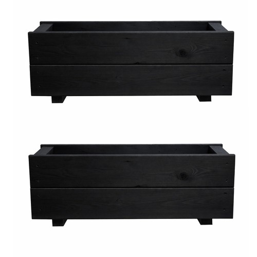 Wooden trough planters outdoor - trough,