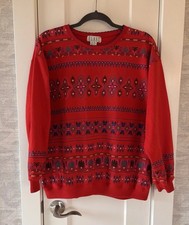 VTG Folk Art Red Sweatshirt