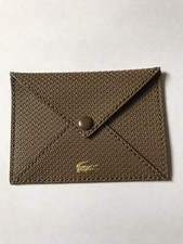 LACOSTE Brown *COW LEATHER*  Envelope Card Holder