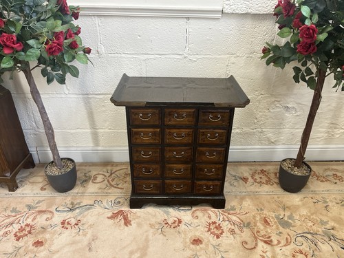 Vintage oriental wood brass - oriental,