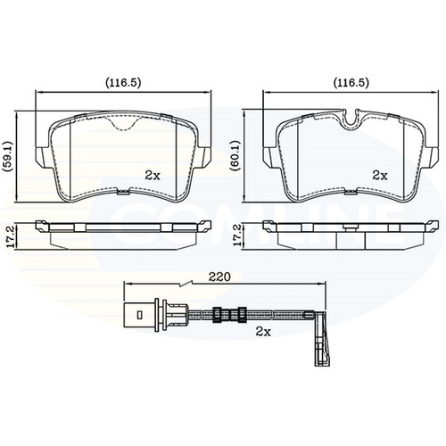 Brake pads set for - for, a8
