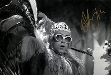 Elton John Signed Autographed 12 x 8 inch Photo with COA