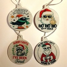 4 Rude Funny Bauble Christmas