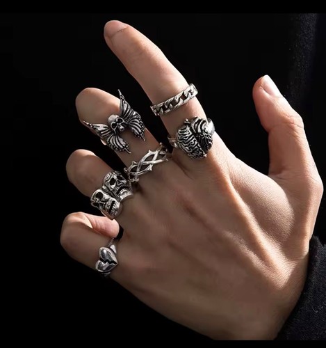 Set men rings - 6,