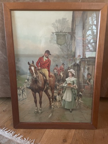 Large hunting scene print - scene,