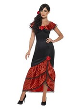 Adult Ladies Spanish Flamenco Senorita Fancy Dress Costume