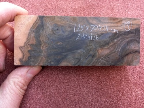 Mun ebony burl handle blank - mun,