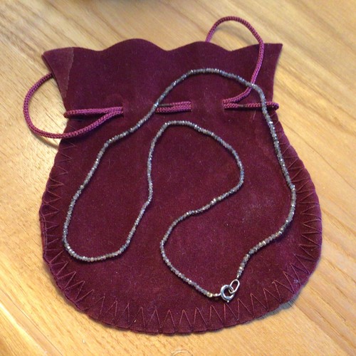 Diamond bead necklace - bead,
