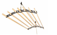 **** 7 Lath Victorian Ceiling Mounted Black Clothes Airer Kit - 0.9 meter