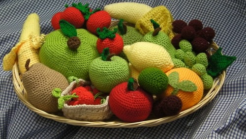 Crocheted fruit and vegetables - and,