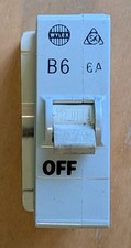 Genuine Wylex switch 6A MCB fuse BS3871 with base