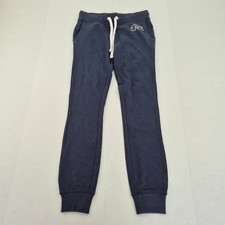 JACK WILLS Trousers 8 Navy Women's Cotton Blend Activewear Elastic Waist Jogger