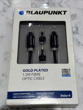 BLAUPUNKT Gold Plated 1.5 m Optical  Cable. Adaptor and protectors Included 
