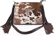 Chic Cowhide Leather Handbag