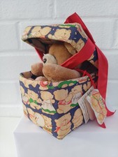 90's Forever Friends Bear in a Gift box / Present Toy Andrew Brownsword Vintage 