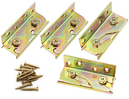 Bed rail brackets with square - rail,