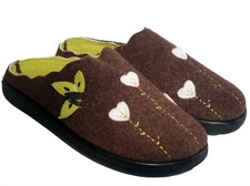 LADIES BROWN COLOUR COOLERS SLIP-ON PADDED INSOLE MULE SLIPPER SIZES 4-8