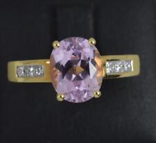 Iliana Solid 18ct Gold Kunzite and Diamond Ring