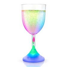 Led flashing wine glass - led,