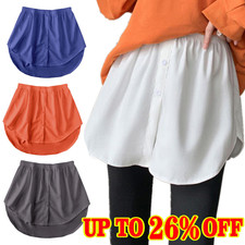Women's Adjustable Layering Shirt Mini Skirt Extender Fake Top Sweep Skirt