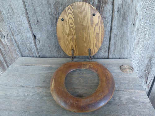 Antique oak toilet - oak,