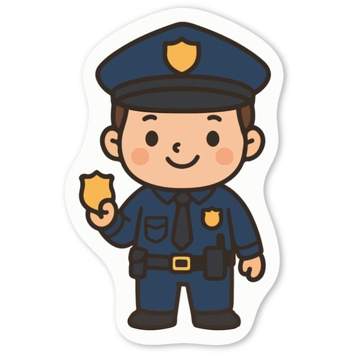 Police man hero white vinyl - hero',