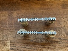 Morris Minor 1000 Bonnet Badges Pair Original used excellent condition 