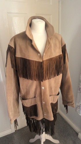 Gents extra large brown suede - large,