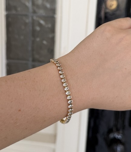 Tennis bracelet gold plated - -,