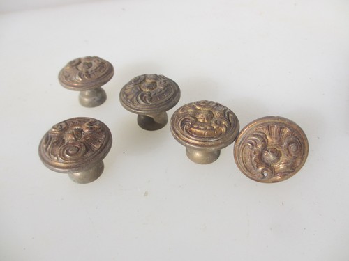 Vintage brass cabinet knob - vintage,