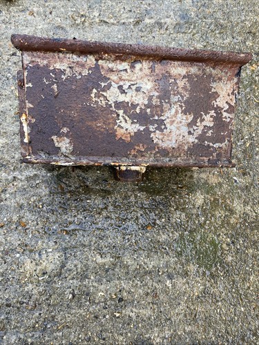 Vintage cast iron rectangular - cast,