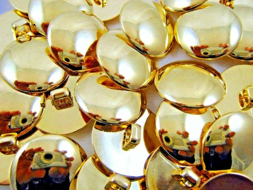 Round shiny gold plastic - shiny,