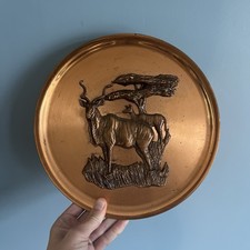 Vintage copper stag deer wall
