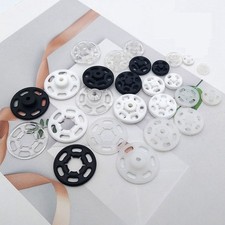 100pcs Plastic Sew-On Snap Fasteners Poppers Press Button Stud Sewing DIY Crafts